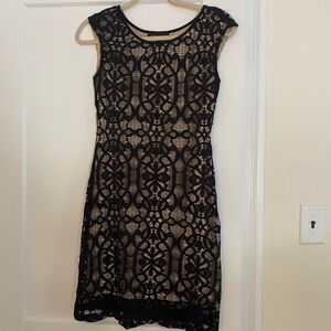 Black lace cocktail dress 4P